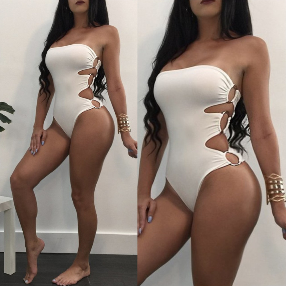 SWIM WHITE O-RING BODYSUIT